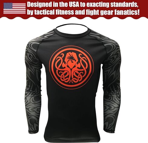 BJJ Rash Guards Grappling MMA Jiu Jitsu No Gi UFC Shirt Fight Wear, Long Sleeves. in Kuwait