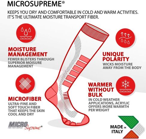 Eurosocks Junior Ski Supreme Socks, Tailored For Children, Padded, Flat Toe Seams, Micro Supreme Warmth-0412J in Saudi Arabia