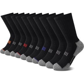 Comfoex 10 Pairs Boys Socks Crew Athletic Calf Long Socks Half Cushioned Socks For Kids 4-6 6-8 8-10 Years Old in Kuwait