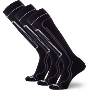 Pure Athlete Ultra-Thin Lightweight Ski Socks - Snowboarding Skiing Sock, Merino Wool