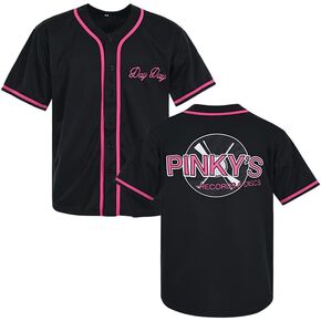 ملابس جيرسي للرجال من Next Friday Pinky's Record Movie 90s هيب هوب مخيطة من الجيرسيه الرياضية للحفلات باللون الأسود والوردي in Kuwait