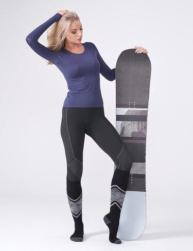 FITRELL 2/3 Pack Ski Socks for Skiing Snowboarding, Full Cushioned Winter Wool Warm Socks for Men and Women in Kuwait