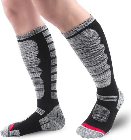 زوجان من جوارب التزلج للسيدات والرجال، جوارب للطقس البارد للتزلج والتزلج على الجليد، جوارب طويلة للركبة دافئة للشتاء in Kuwait