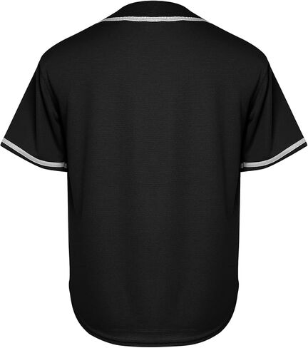 الشباب البيسبول جيرسي فارغة زر أسفل للأولاد تي شيرت، عادي قصيرة الأكمام محب الهيب هوب رياضي قمصان رياضية S-XL in Kuwait