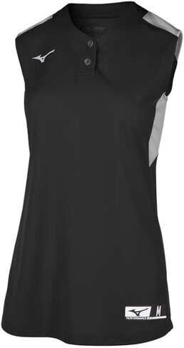 Mizuno Youth Aerolite 2-Button Fastpitch Softball Jersey بدون أكمام in Kuwait