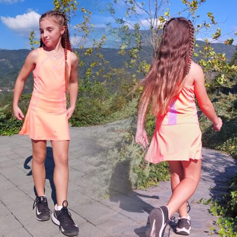 فستان تنس للفتيات، فستان تنس للصغار، فستان تنس برتقالي، فستان تنس مرجاني، فستان تنس أرجواني، فستان جولف للفتيات in Kuwait