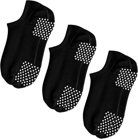 COZYOFFI Non Slip Yoga Socks Pilates Socks with Grips Hospital No Show Socks for Women and Men in Kuwait