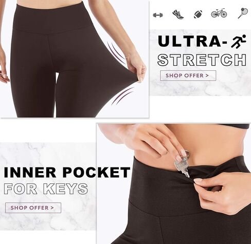IUGA High Waisted Leggings for Women Workout Leggings with Inner Pocket Yoga Pants for Women in Kuwait