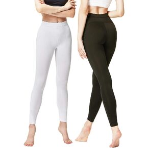 DEVOPS Women's 2 Pack Thermal Long Johns Underwear Leggings Pants