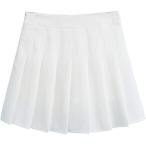 Women's High Waist A-Line Pleated Mini Skirt Short Tennis Skirt