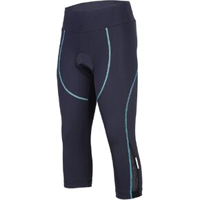 بنطلون نسائي لركوب الدراجات مبطن 3D ضيق مضغوط، سروال طويل لركوب الدراجات مع حزام عريض in Kuwait