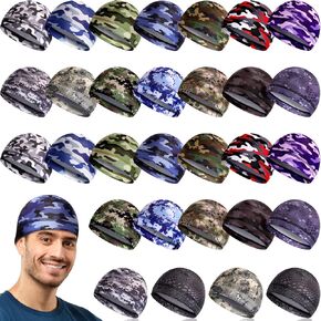 30 Pcs Cooling Skull Cap Bulk Helmet Liner Hard Hat Liner Sweat Wicking Beanie Head Wrap for Men Women Cycling Running Sport in Kuwait