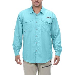 Little Donkey Andy Men's UPF 50+ UV Protection Shirt, Long Sleeve Fishing Hiking Shirt