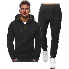 Hakjay Sweatsuits for Men 2 Piece Hoodie Men's Jogging Tracksuit Set Casual Athletic Long Sleeve Outfit Pullover Suit Set