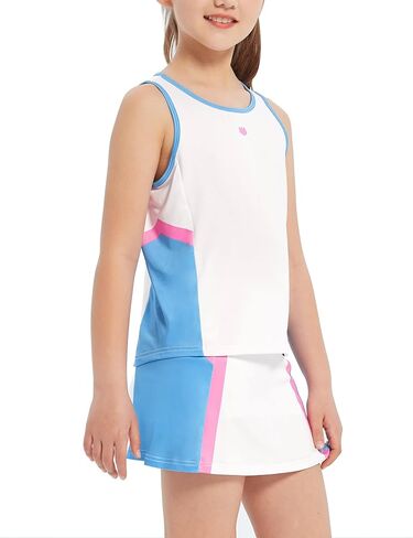 FitsT4 Girls Tennis Golf Dress Outfit Kids Tennis Skort and Tank مجموعة فستان رياضي نشط مع شورت in Kuwait