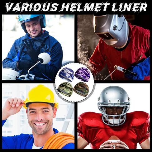 30 Pcs Cooling Skull Cap Bulk Helmet Liner Hard Hat Liner Sweat Wicking Beanie Head Wrap for Men Women Cycling Running Sport in Kuwait