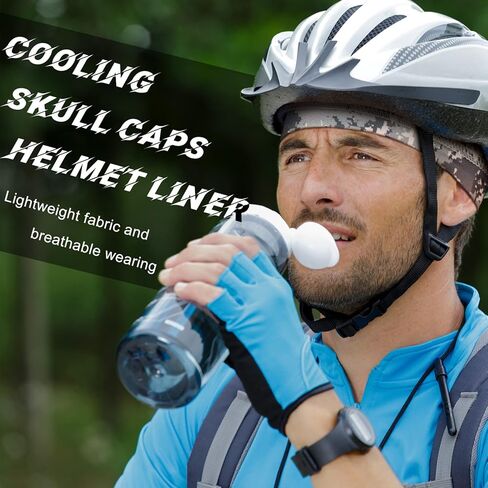 30 Pcs Cooling Skull Cap Bulk Helmet Liner Hard Hat Liner Sweat Wicking Beanie Head Wrap for Men Women Cycling Running Sport in Kuwait