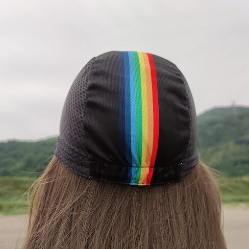 Hikenture Cycling Cap,Cooling Skull Cap Bike Hat with Sun Visor, Summer Breathable Helmet Liner Biking Cap for Men Women in Kuwait
