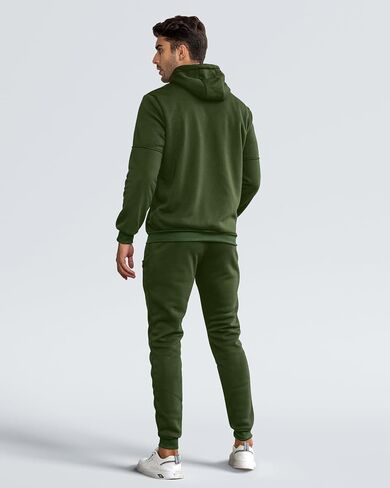 Hakjay Sweatsuits للرجال 2 قطعة هوديي الرجال الركض طقم رياضي عادية رياضية طويلة الأكمام الزي البلوز البدلة مجموعة in Kuwait