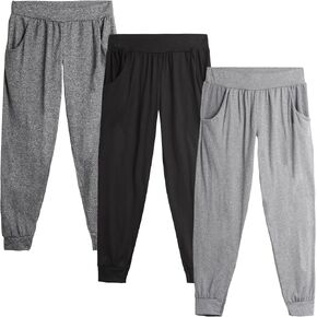 Sweet Hearts Girls' Sweatpants - 3 Pack Active Performance Jogger Pants with Pockets - High Waisted Jogger Sweatpants, 5-18 in Kuwait