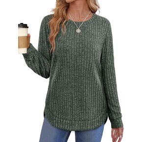 WIHOLL Sweaters for Women Long Sleeve Shirts Fall Clothes 2023 Fashion Trendy