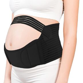 Yooumoga Pregnancy Support Maternity Belt, Maternity Belly Bands, Pregnancy Back Support, Waist/Back/Abdomen Band,Breathable & Adjustable Belly Band for Pregnant Women (XX-Large, Black)