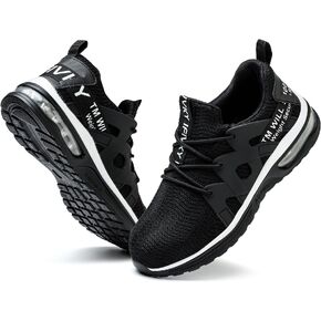 Ifivky Steel Toe Shoes for Women Lightweight Air Cushion Breathable Work Shoes Comfortable Puncture Proof Slip Resistant Safety Shoes Indestructible Composite Toe Sneakers Industrial Footwear in Saudi Arabia