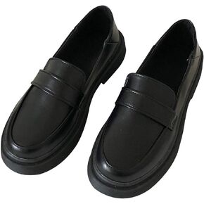 Women's JK Uniform Dress Shoes Slip on Oxford Shoes Classic Penny Loafers Anime Cosplay Use