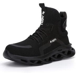 XUNRUO Work Safety Boots for Men and Women Steel Toe Lightweight Breathable Pull on Construction Boots in Saudi Arabia