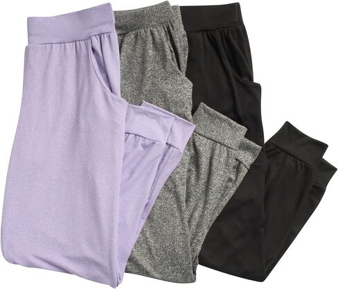Sweet Hearts Girls' Sweatpants - 3 Pack Active Performance Jogger Pants with Pockets - High Waisted Jogger Sweatpants, 5-18 in Kuwait