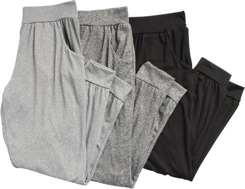Sweet Hearts Girls' Sweatpants - 3 Pack Active Performance Jogger Pants with Pockets - High Waisted Jogger Sweatpants, 5-18 in Kuwait