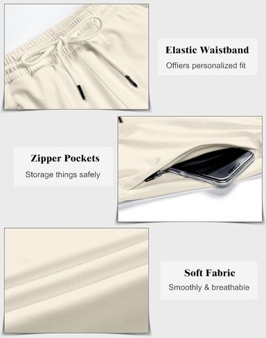 G Gradual Women's Joggers Pants with Zipper Pockets Tapered Running Sweatpants for Women Lounge, Jogging in Kuwait