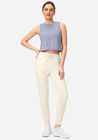 G Gradual Women's Joggers Pants with Zipper Pockets Tapered Running Sweatpants for Women Lounge, Jogging in Kuwait