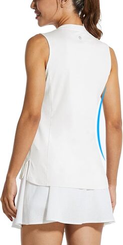 BALEAF Women's Sleeveless Golf Tennis Shirts Lightweight Quick Dry V-Neck Tank in Kuwait