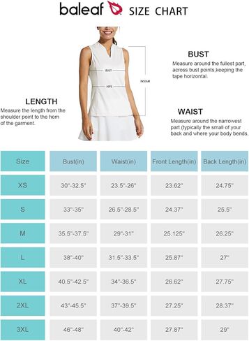 BALEAF Women's Sleeveless Golf Tennis Shirts Lightweight Quick Dry V-Neck Tank in Kuwait