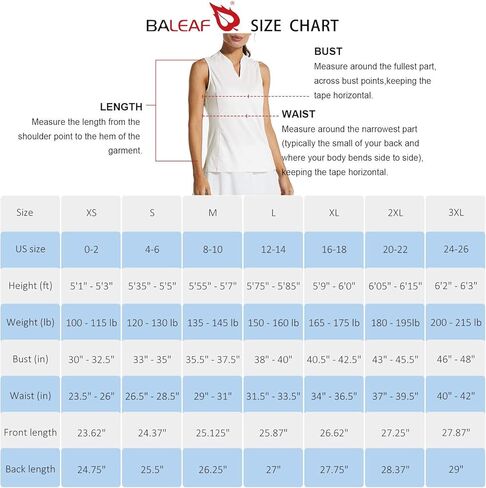 BALEAF Women's Sleeveless Golf Tennis Shirts Lightweight Quick Dry V-Neck Tank in Kuwait