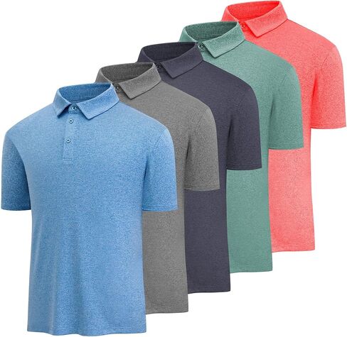 MCPORO Golf Polo Shirts for Men Casual Moisture Wicking Men's Polo Shirts Quick Dry Short Sleeve in Kuwait