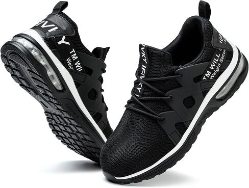 Ifivky Steel Toe Shoes for Women Lightweight Air Cushion Breathable Work Shoes Comfortable Puncture Proof Slip Resistant Safety Shoes Indestructible Composite Toe Sneakers Industrial Footwear in Saudi Arabia