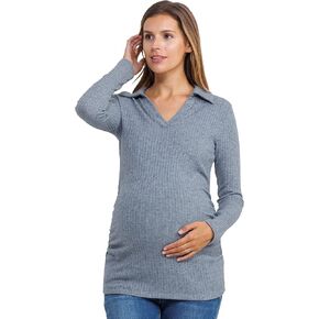Women's V Neck Long Sleeve Maternity Tunic Shirt in Saudi Arabia