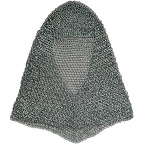 SZCO Supplies Silver Chainmail Coif Steel Chainmail