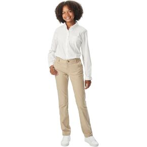 French Toast Women's Straight Fit Stretch Twill Pant