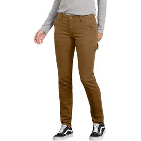 Dickies Women's Slim Straight Stretch Duck Carpenter Pant