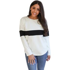 Movemama Crew Neck Long Sleeve Nursing Top, Active Nursing Sweatshirt, Invisible Access, Two Direction Zipper and Thumbholes