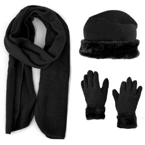 Women's Warm Fleece Winter - Women's Hat and Glove Set + Hats Gloves Scarves for Women