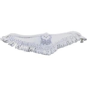 PUFFSHARK Owl Scarf Shawl, Owl Knitted scarves, Scarfs for Women White Reversible Print, Womens Warm Long Shawl Winter Wraps Imitate Bird Wing Feather Scarf（47.24 * 12.6in） in Saudi Arabia