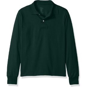 Jerzees Boys' Big Spot Shield Long Sleeve Polo Sport Shirt in Saudi Arabia