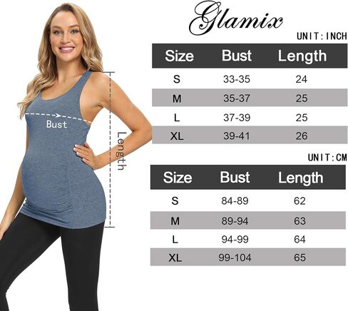 قميص نسائي من GLAMIX للحمل بظهر متسابق نشط بدون أكمام للتمرين والحمل in Saudi Arabia