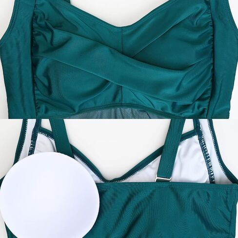 MOMOOD Maternity Two Pieces Swimsuit Maternity Tankini Top Set Mesh Swimdress with Low Waisted Triangle Bottom Bathing Suit in Kuwait