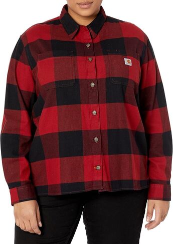 Carhartt Women's Rugged Flex Loose Fit Midweight Flannel Long-Sleeve Plaid Shirt in Saudi Arabia