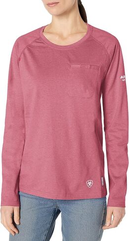 Ariat Female FR Air Crew T-Shirt Rose Violet Large in Saudi Arabia